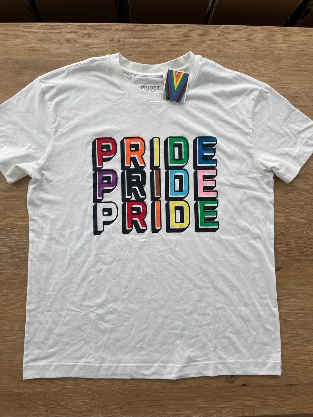 Multicolor Graphic White Crew Neck T-Shirt